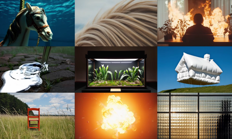 Illustration of Runway AI generating a video game environment with characters and gameplay elements