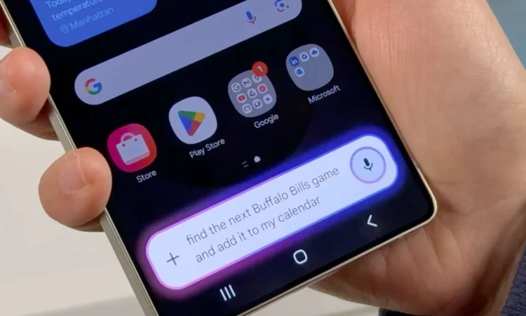 Samsung Galaxy settings screen showing Galaxy AI processing options with focus on limiting to on-device processing
