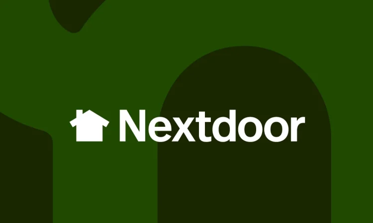 Nextdoor app interface showcasing AI-powered local news and emergency alerts