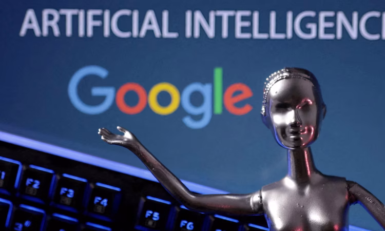 Google headquarters building with Windsurf logo overlay, symbolizing $2.4 billion AI chip licensing deal