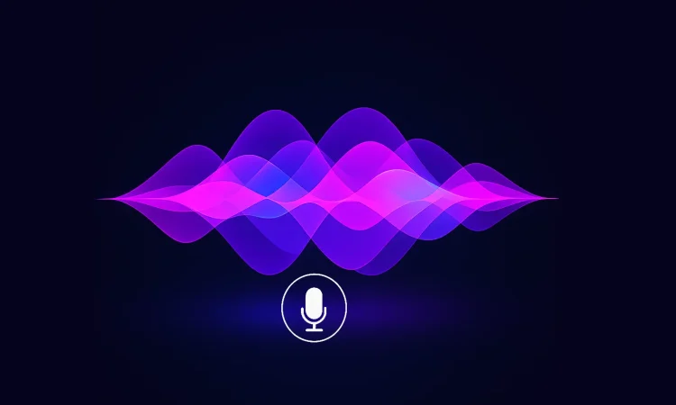 Illustration showing diverse users interacting with voice AI, highlighting inclusive voice AI using transfer learning and synthetic speech