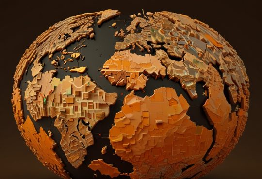 Illustration of LGND's ChatGPT for the Earth AI platform analyzing environmental data to fight climate change