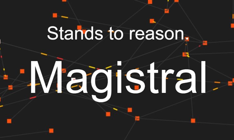 Illustration of Mistral AI’s Magistral reasoning model challenging big tech with open-source cognitive capabilities