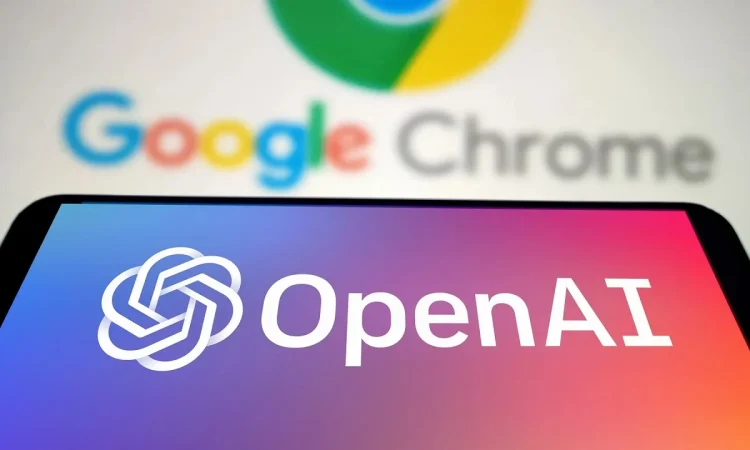 Illustration of OpenAI's upcoming AI-powered browser designed to challenge Google Chrome
