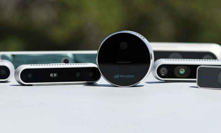 RealSense camera system showcasing stereoscopic imaging technology for 3D depth sensing