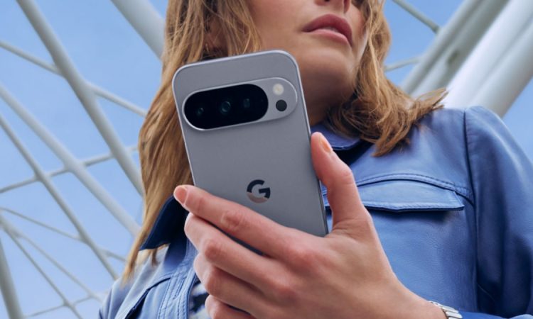 Google Pixel 10 smartphone showing AI Daily Hub interface