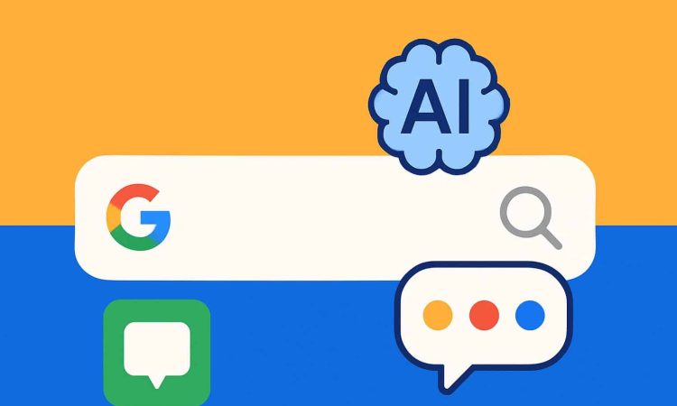 Screenshot of Google AI Mode interface in Spanish showing conversational search features