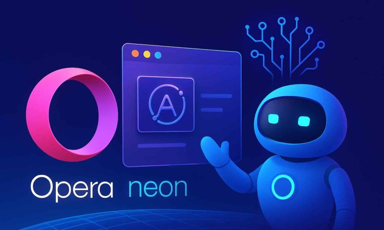 Screenshot of Opera Neon AI browser interface highlighting smart AI features and user-friendly design