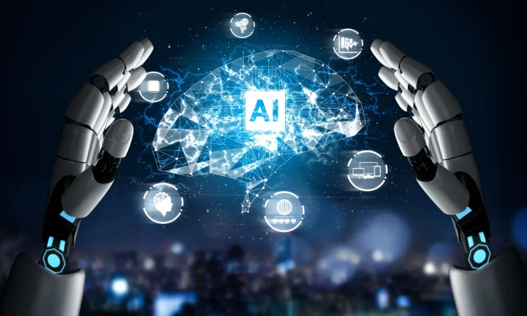 Illustration showing how AI trends are shaping future technology