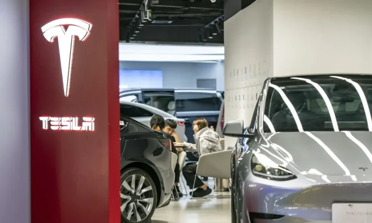 Tesla electric vehicle delivery record with Model 3 and Model Y