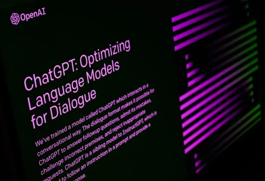 ChatGPT AI chatbot interface showing conversation features