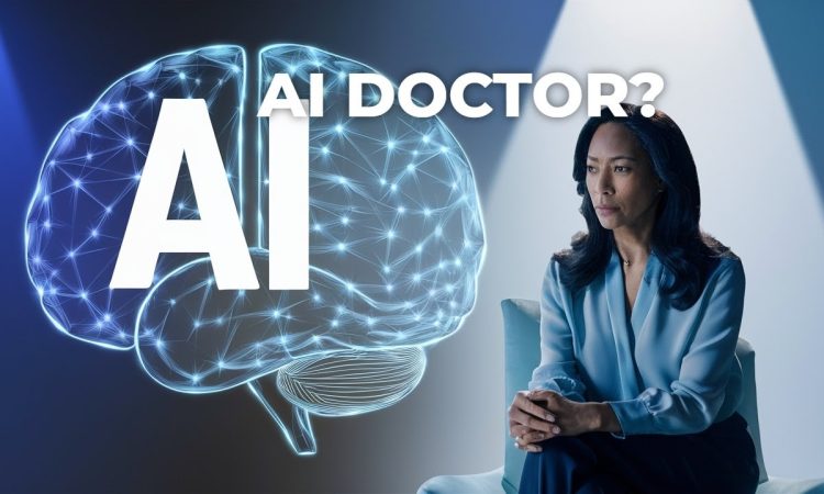 Illustration showing AI bias and sycophancy affecting medical research outcomes