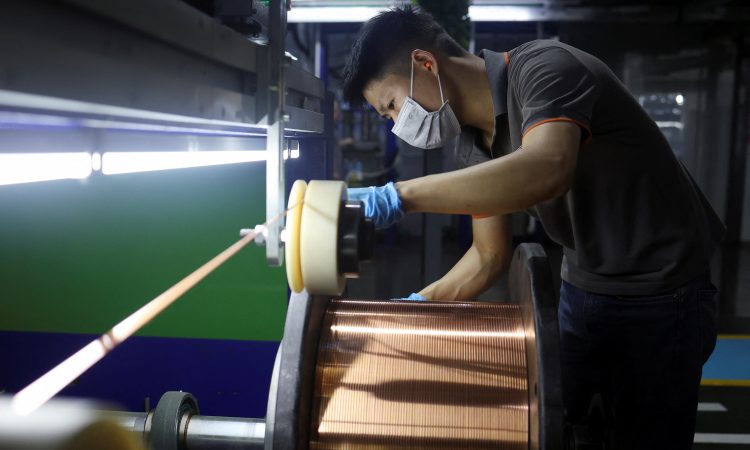 Copper coils symbolizing rising demand from the US and India