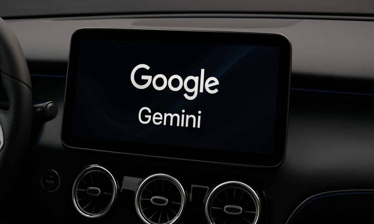 Mercedes car dashboard showing Google Gemini in-car AI assistant