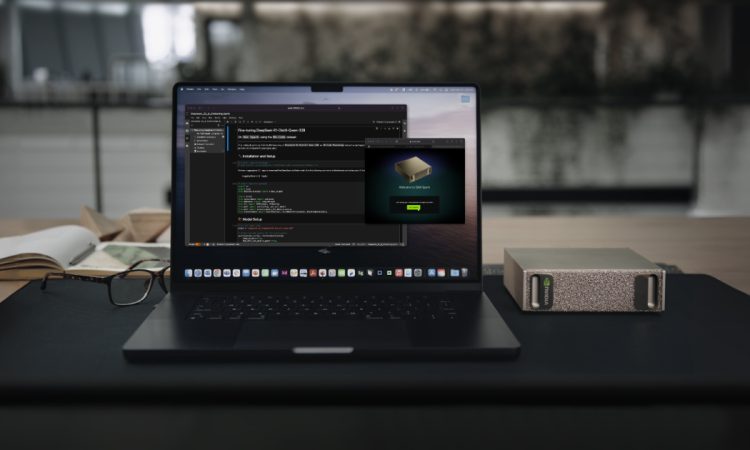 Nvidia DGX Spark personal AI supercomputer on a desktop