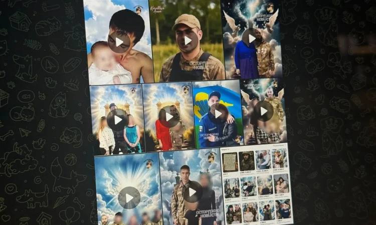 AI-generated memorial video showing a Russian soldier reunited with family