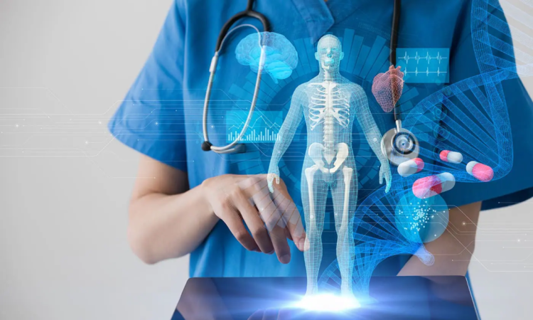 AI in healthcare analyzing medical data and improving patient care