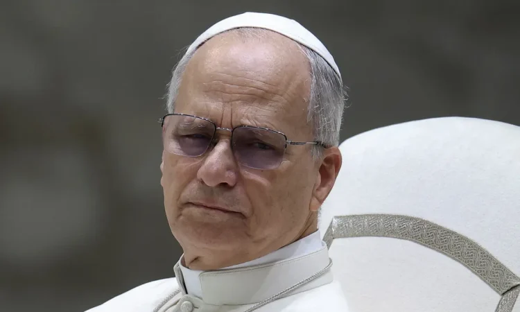 Pope Leo addressing journalists about click-bait and ethical journalism