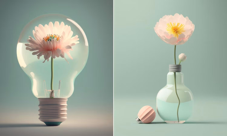 A digital artwork generated by AI showing collaboration between human creativity and generative AI