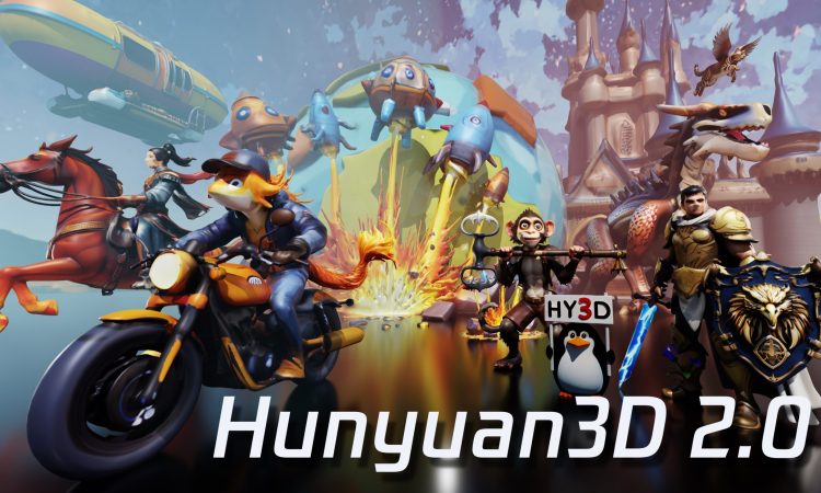 Screenshot of Hunyuan3D-PolyGen generating high-resolution 3D models