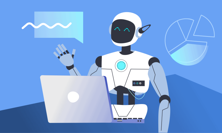 Generative AI creating digital images and content, showcasing the evolution of AI technology