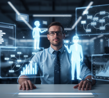 Business team planning an AI strategy in 2025