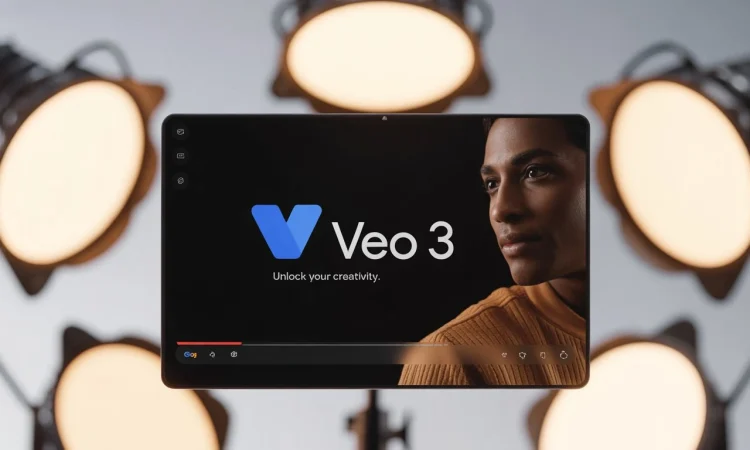 “User exploring Google Veo 3 AI video generator interface in 2025”