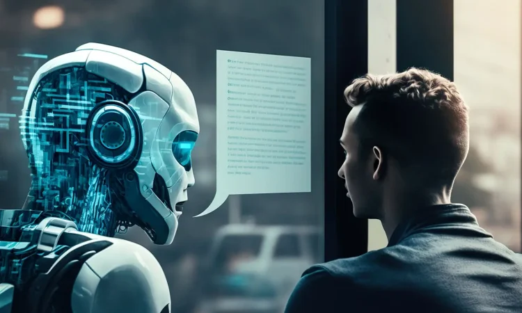 AI research and innovation concept with futuristic technology visuals