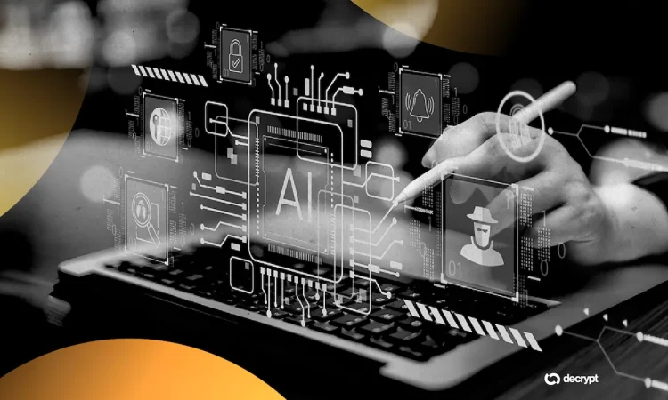 arXiv logo with AI-generated research papers on a computer screen