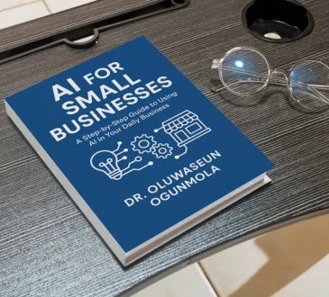 Illustration showing artificial intelligence tools for small businesses