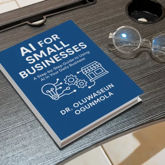 Illustration showing artificial intelligence tools for small businesses