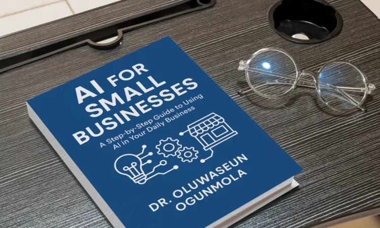 Illustration showing artificial intelligence tools for small businesses